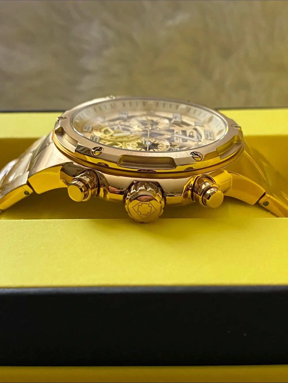 Invicta NEW Men’s S1 RallyRose Gold Chronograph Watch - 49mm